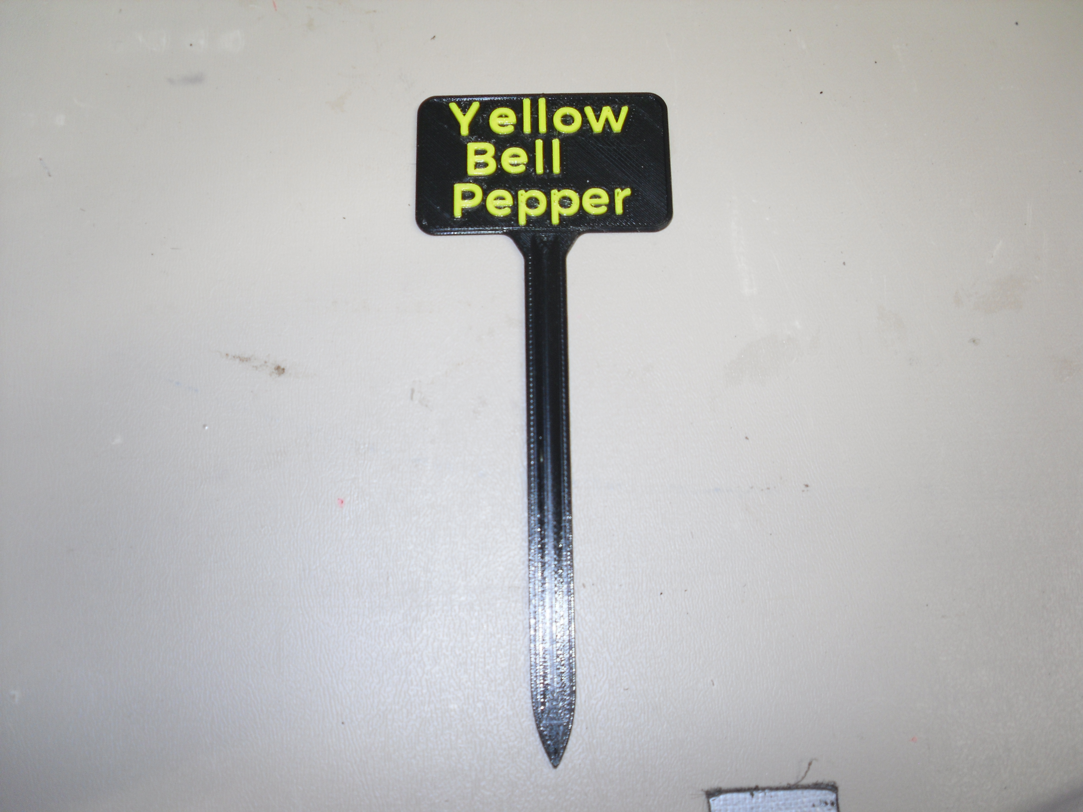 Plant Label Yellow Bell Pepper