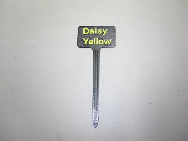Plant Label Yellow Daisy