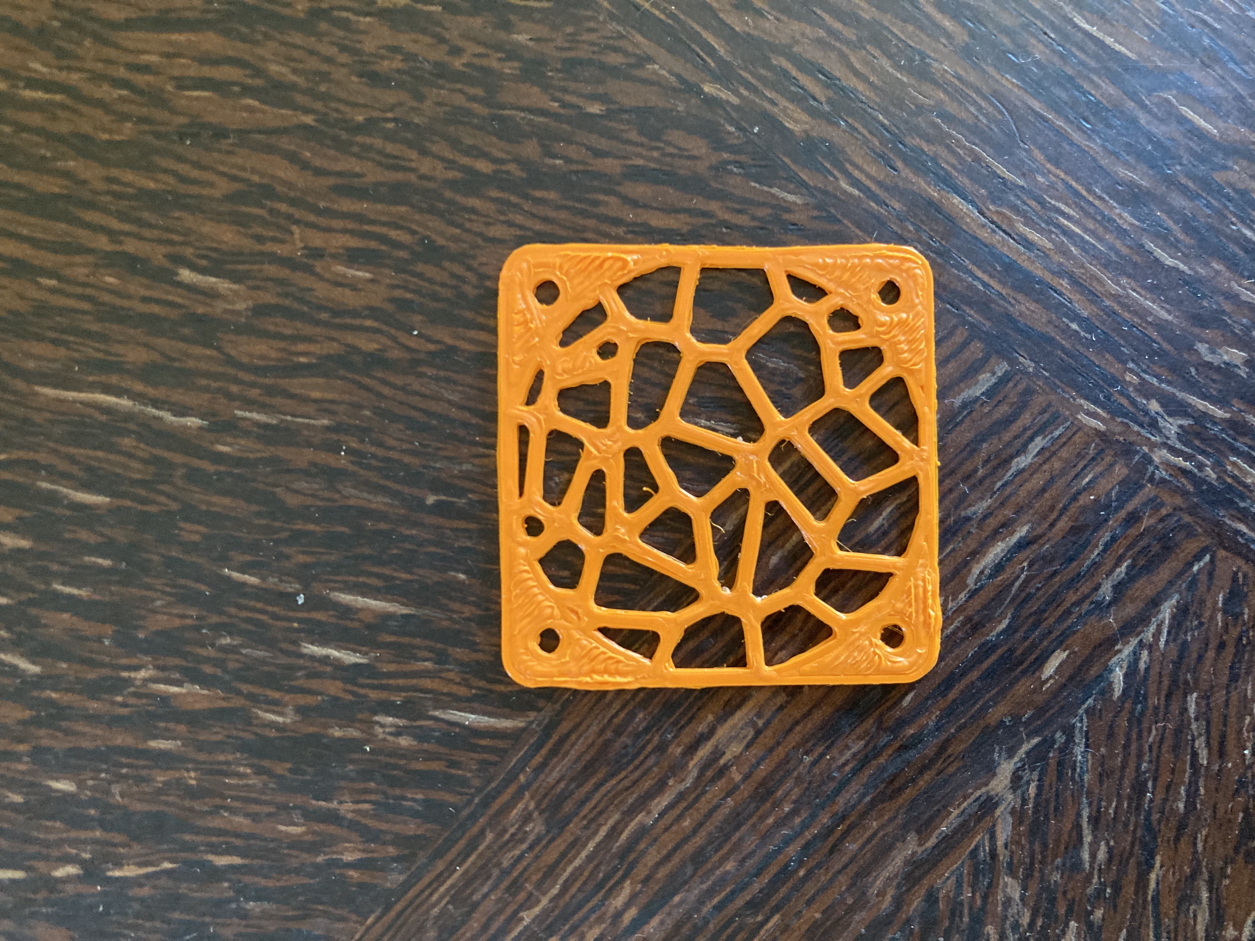 Parametric fan grill with Voronoi pattern