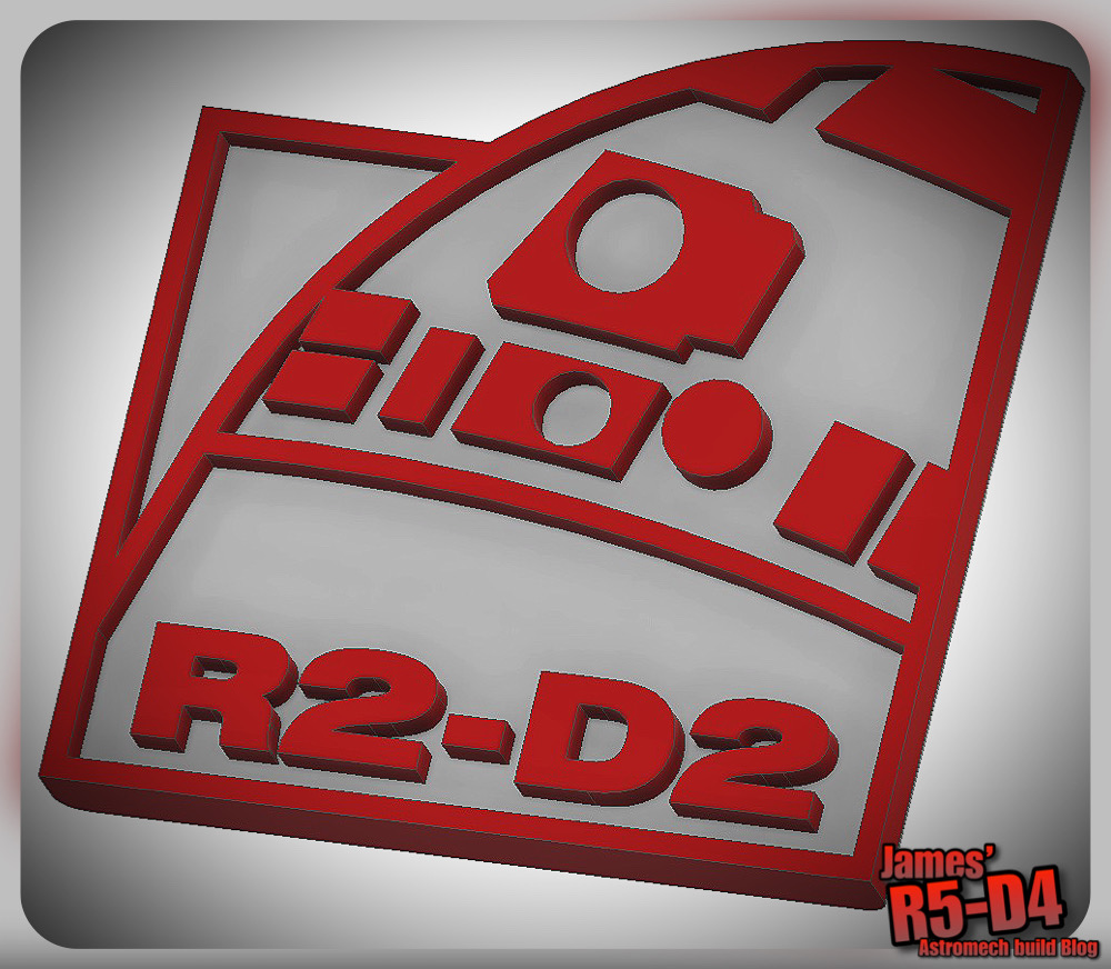 R2-D2 display stand logo