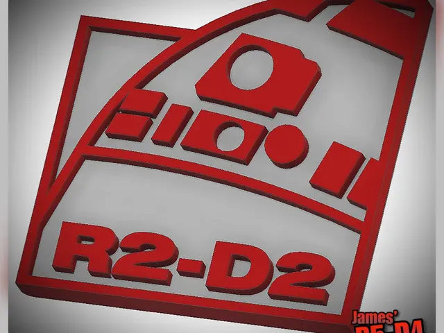 R2-D2 display stand logo