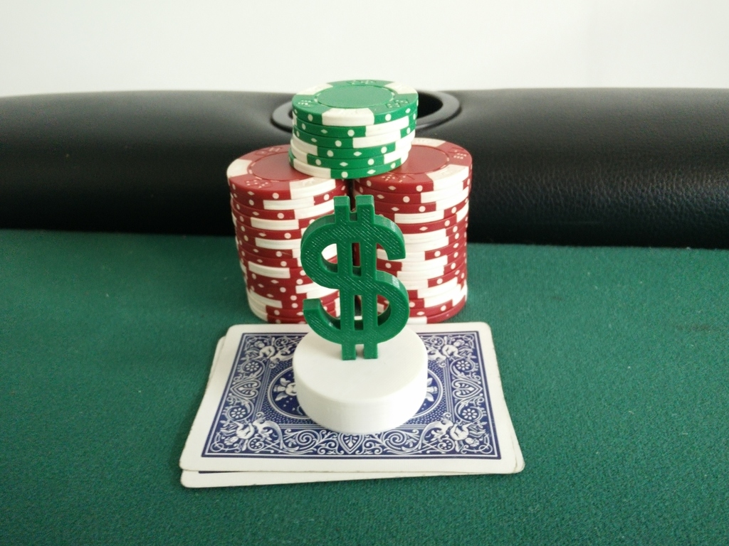 $ Dollar Sign Poker Card Capper