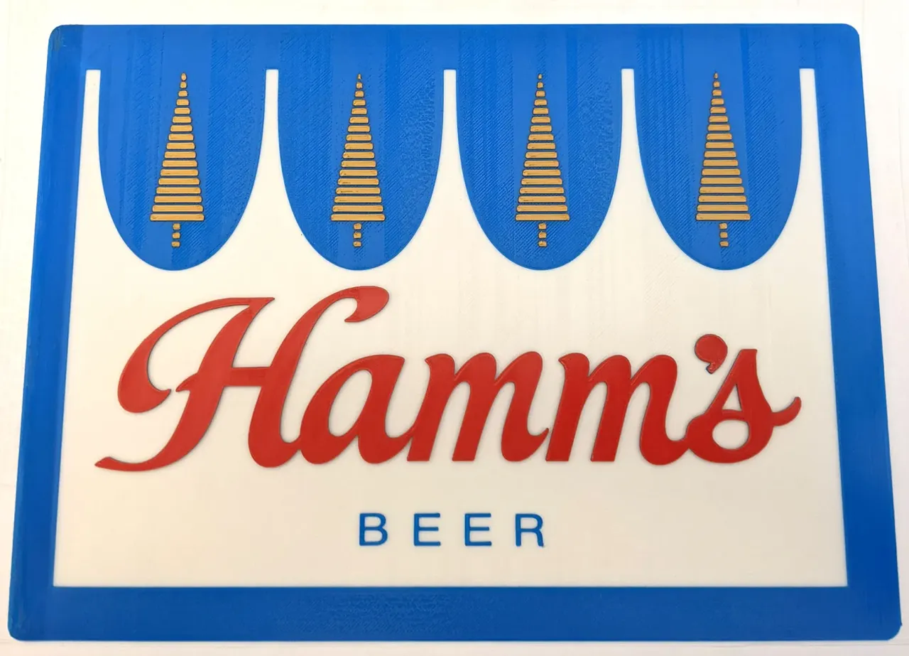 Vintage Hamm's Beer Sign by broken003 | Download free STL model 