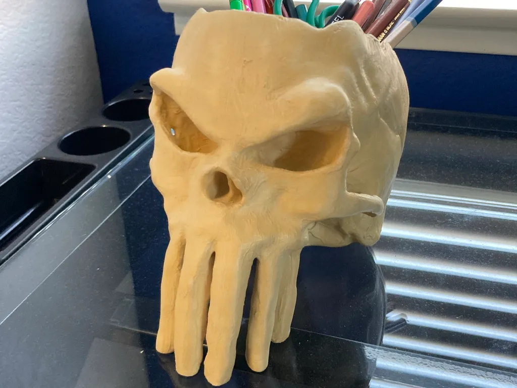 Punisher Style Fantasy Skull Bowl by MuddledRemarks Punisher Style Fantasy Skull Bowl by MuddledRemarks