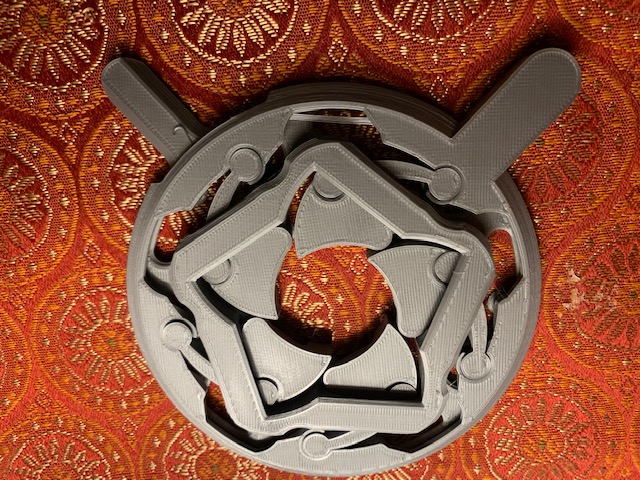 Mechanical Iris - Print In Place 3D model thumbnail