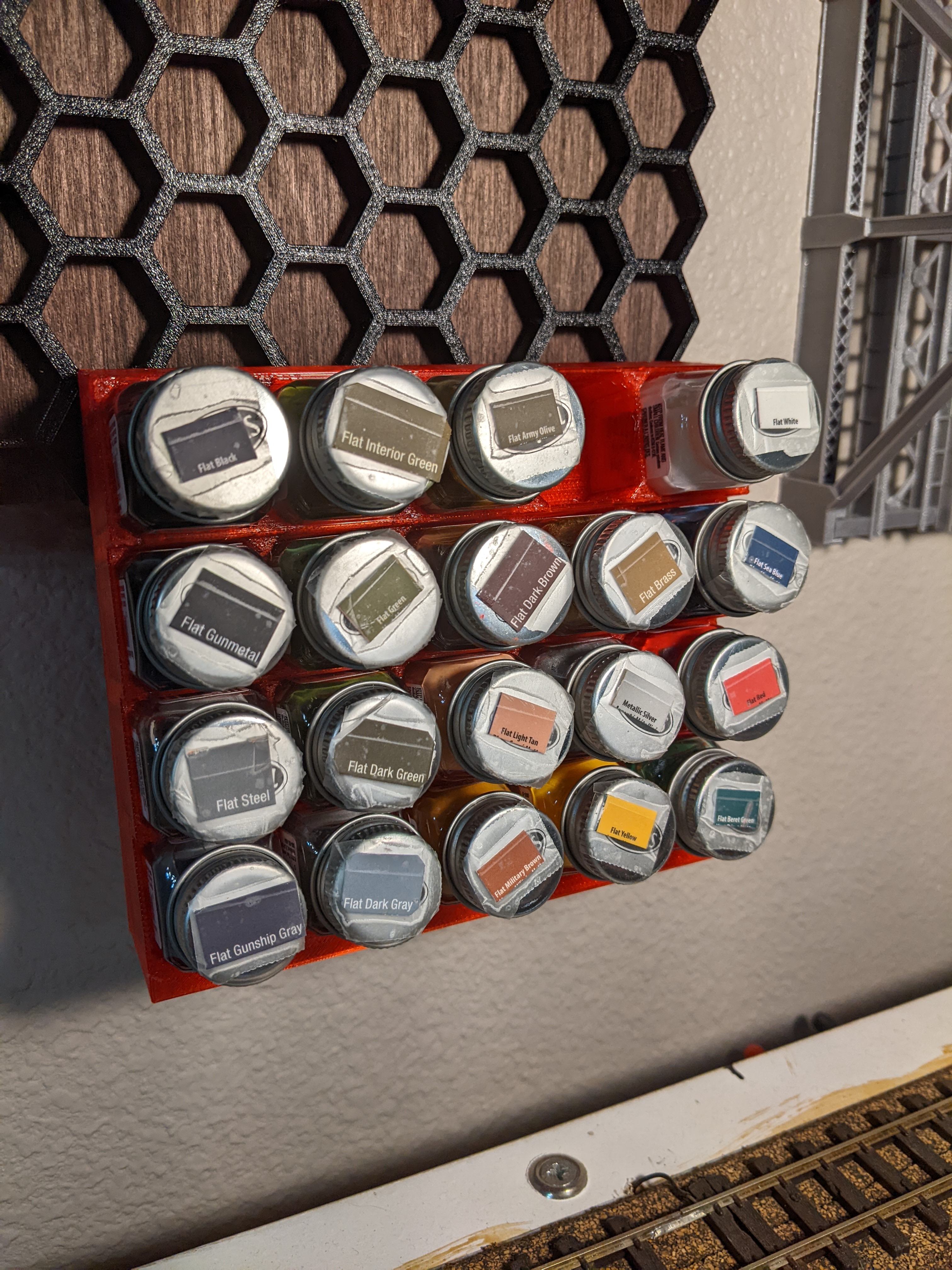 Testors Paint Caddy for Honeycomb Wall