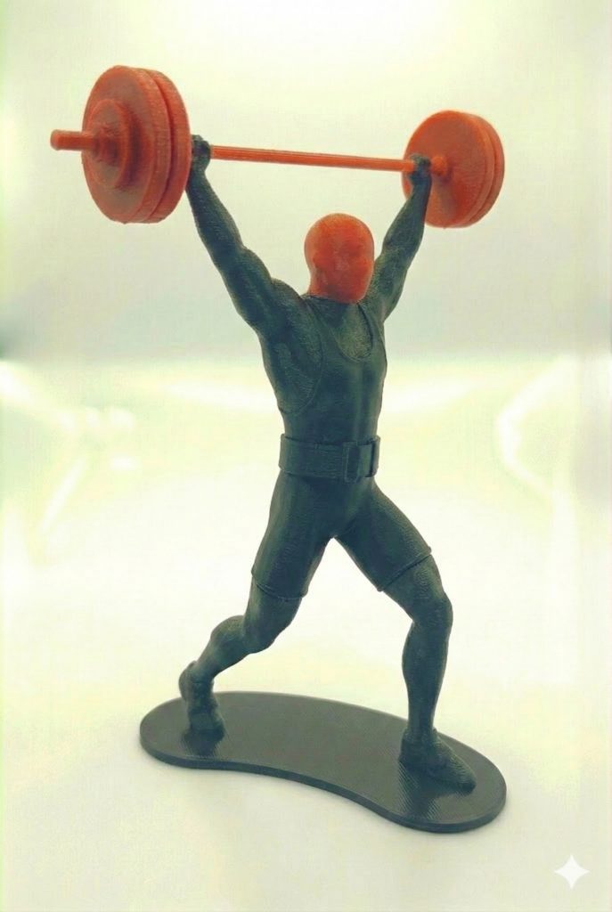 Weightlifting Athlete Minimalist Square