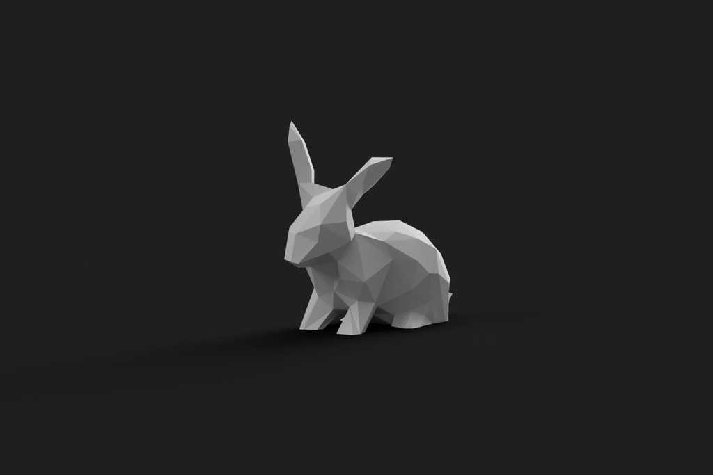 Miniatura 2 do modelo 3D Low Poly Bunny (Easter)