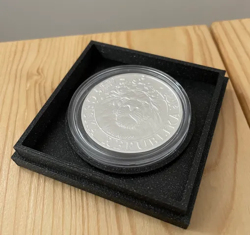 Coin Box with Lid, Capsule dimensions 38x40 mm