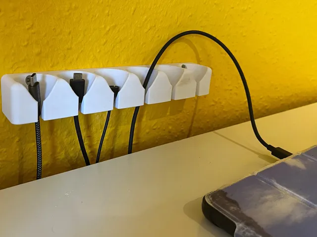 Cable holder/organizer - wall mounted (3/6 slots)