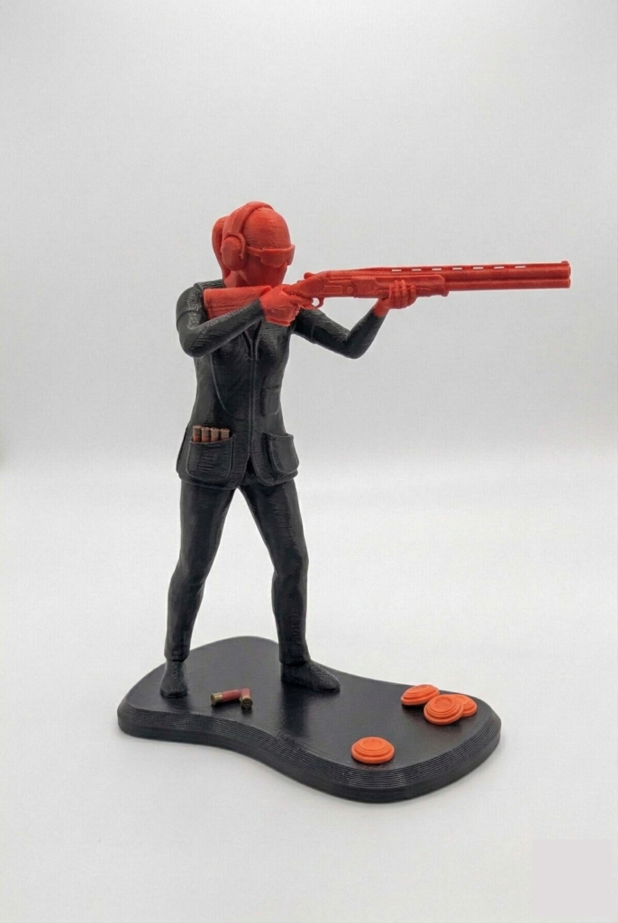 Trap Shooting Athlete Minimalist Square