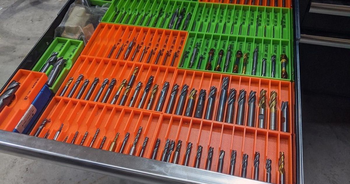 Endmill / Reamer / Drill storage containers von termlimit Kostenloses