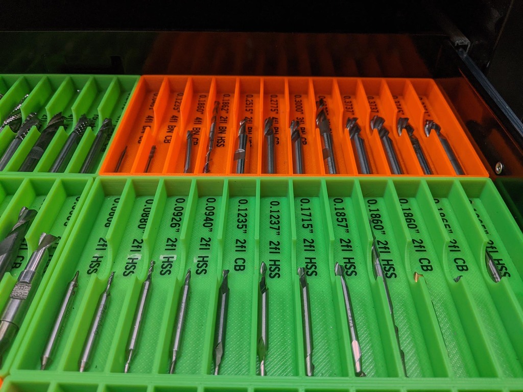 Endmill / Reamer / Drill storage containers by termlimit Download