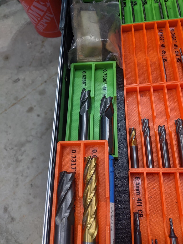 Endmill / Reamer / Drill storage containers by termlimit Download