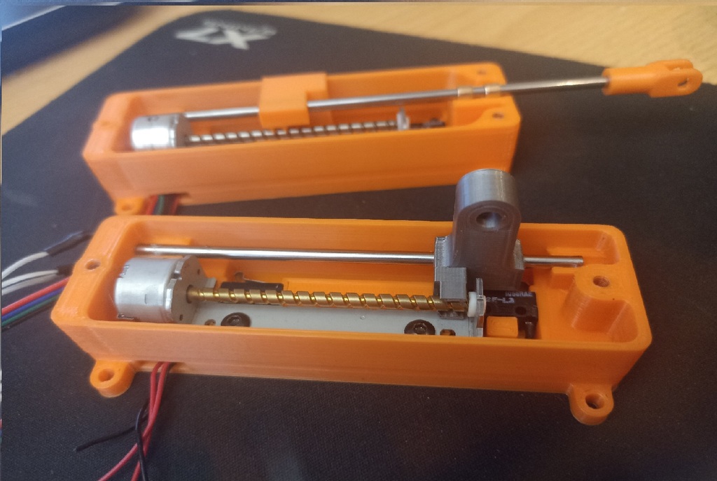 Optical drive linear actuator V2 - with integrated limit switches