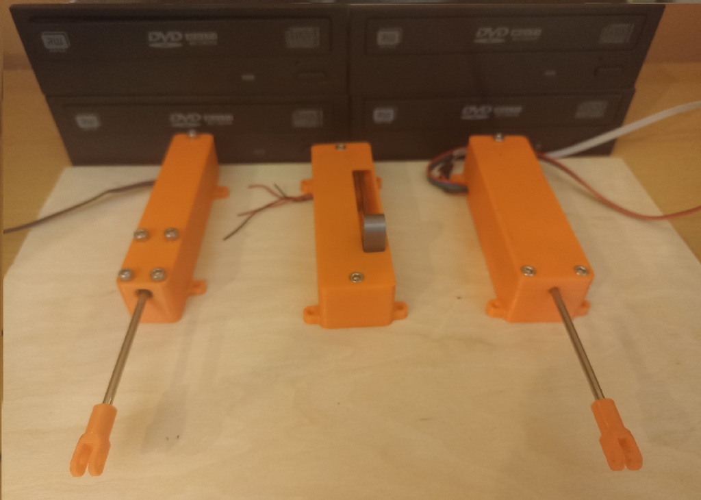 Optical drive linear actuator V2 with integrated limit switches por