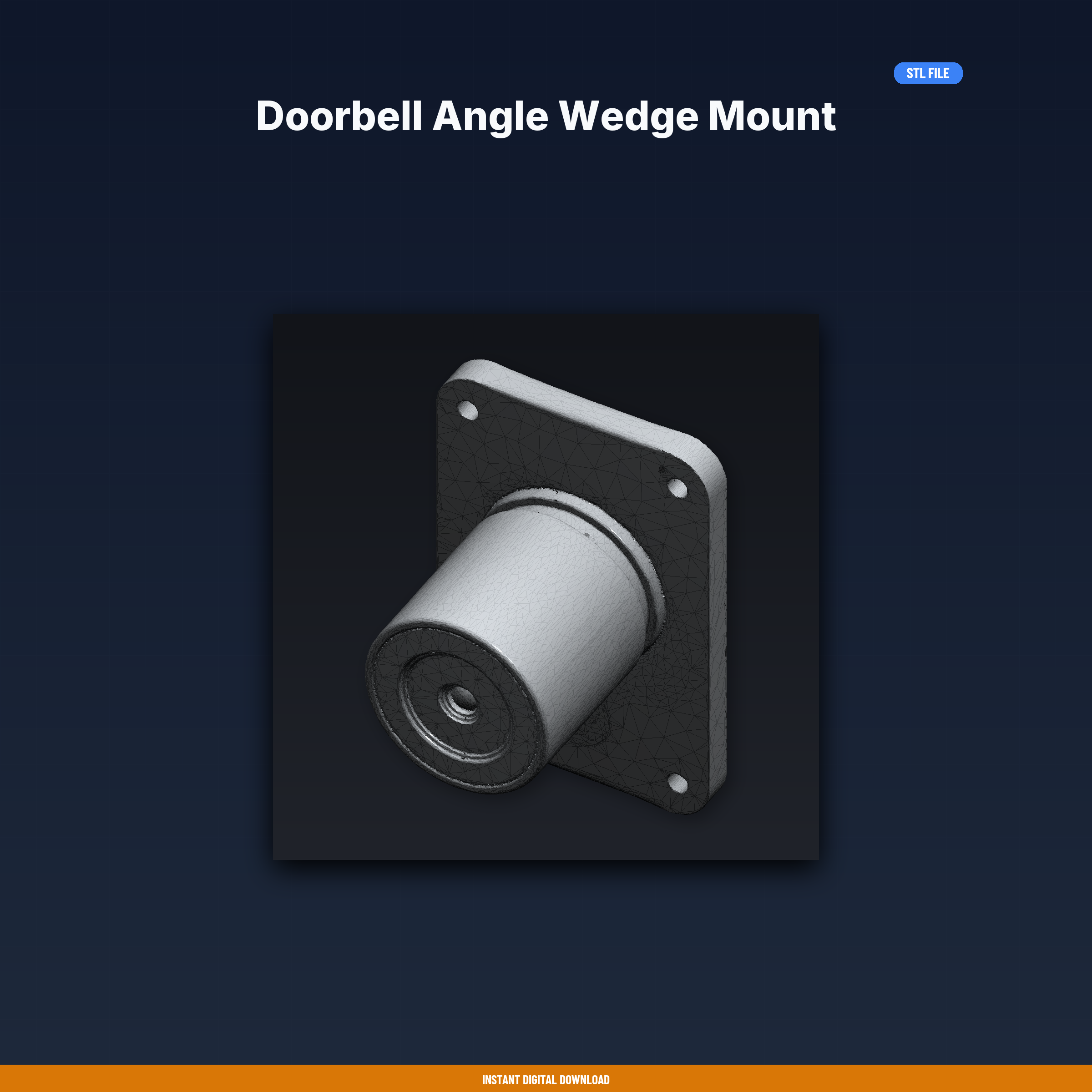 Doorbell Angle Wedge Mount - 3D Printable STL File