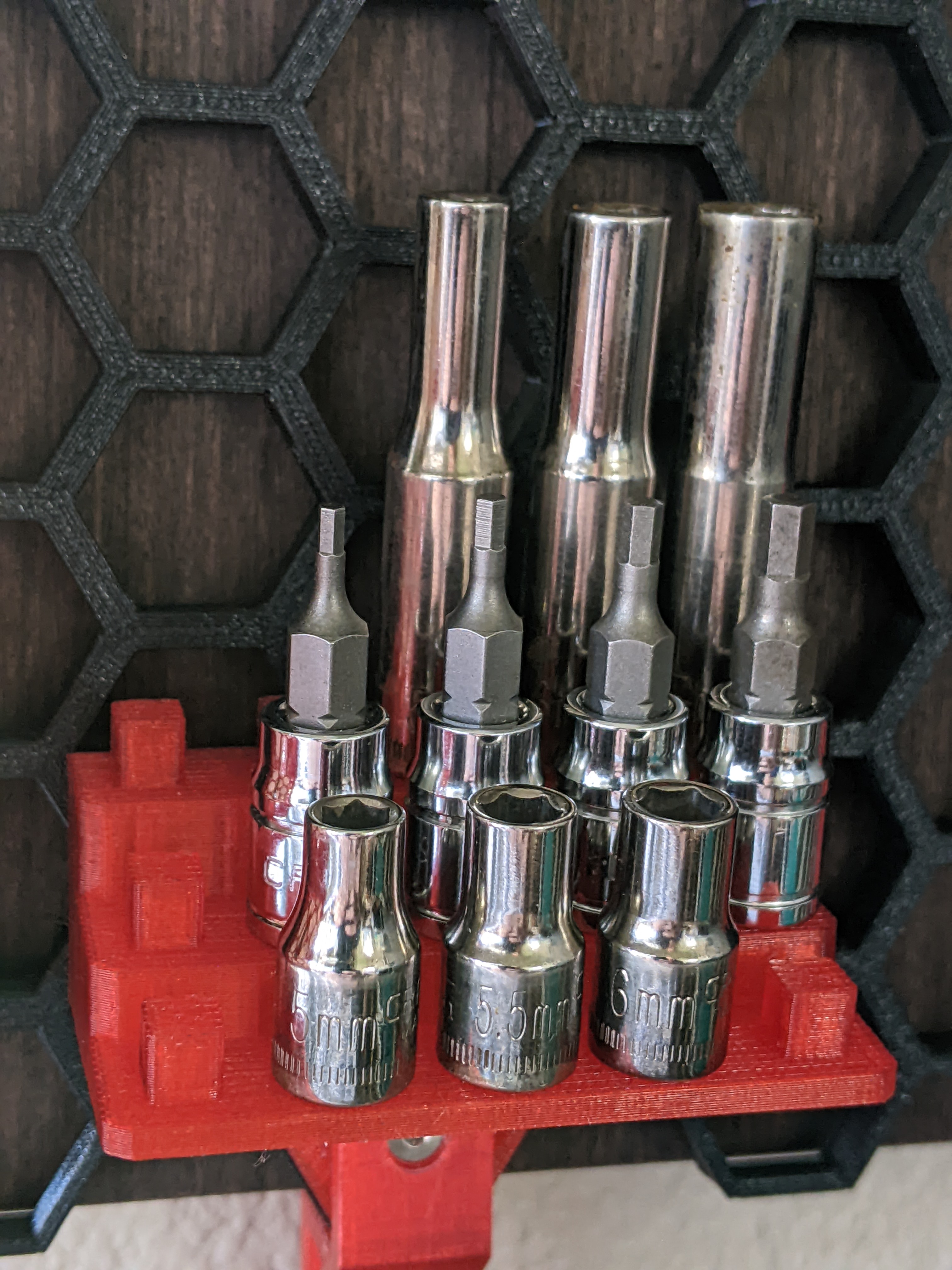 1/4" socket holder for Honeycomb Wall