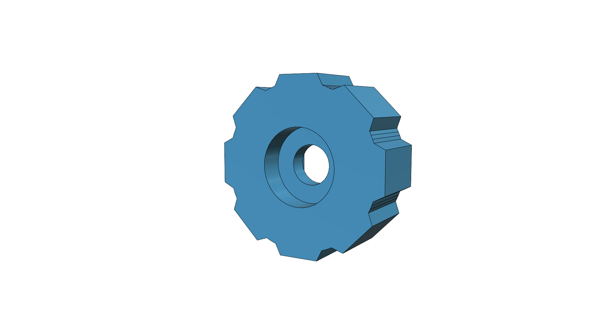 Shallow inverted M3 thumbscrew