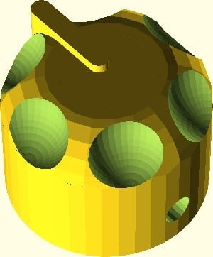 Miniatura 4 do modelo 3D OpenSCAD Potentiometer Knobs
