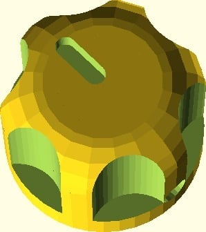 Miniatura 3 do modelo 3D OpenSCAD Potentiometer Knobs