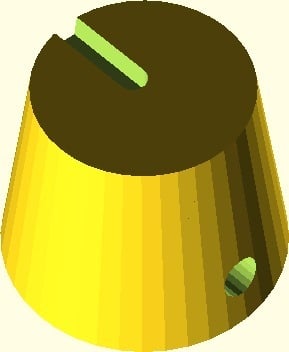Miniatura 5 do modelo 3D OpenSCAD Potentiometer Knobs