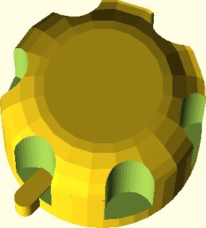 Miniatura 7 do modelo 3D OpenSCAD Potentiometer Knobs