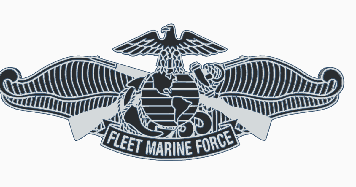 US Navy Fleet Marine Force Pin by FlyingPurpleCow | Download free STL ...