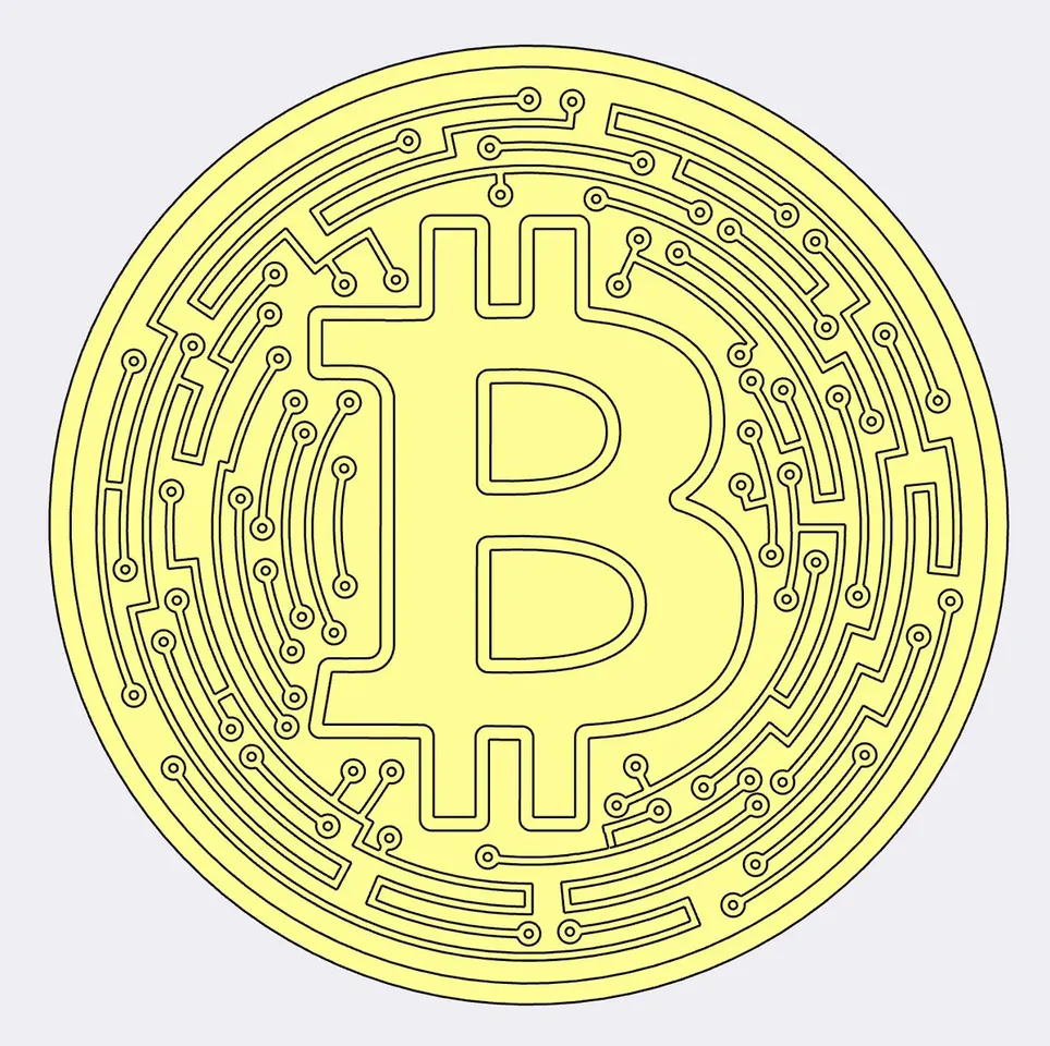 Bitcoin Coin Original Design by pixelada | Download free STL model |  Printables.com
