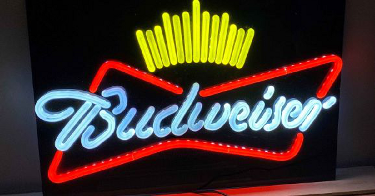 Budweiser Neon Effect Sign by PWFK Download free STL model