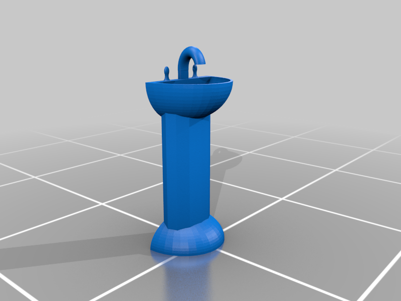 HO scale pedestal sink