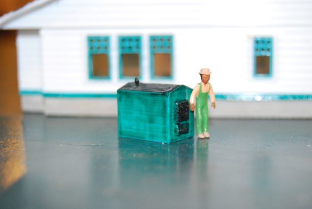 outdoor wood burner (HO scale 1:87)