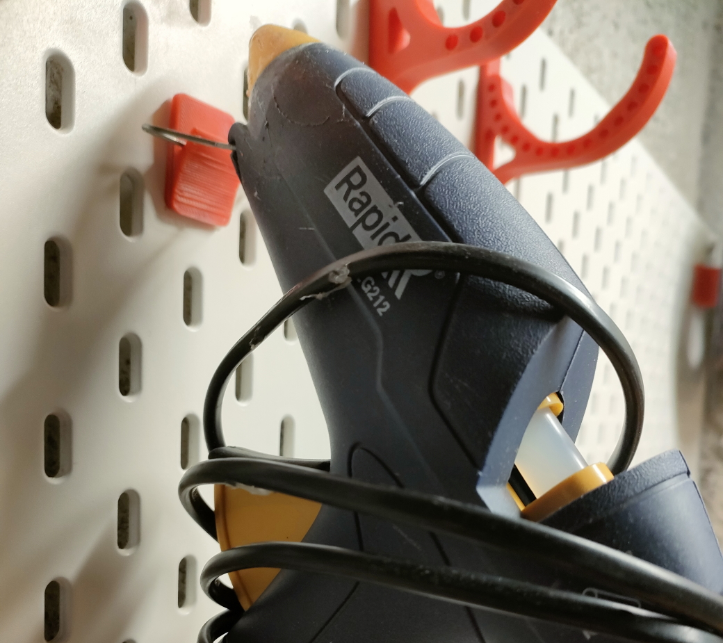 Ikea Skadis hot glue