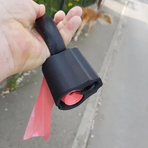 Dog poop bag zip clip