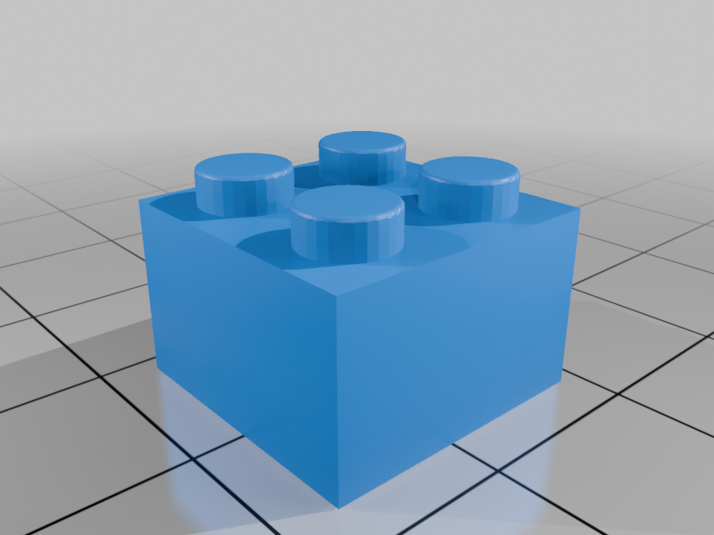 Lego compatible 2x2 brick