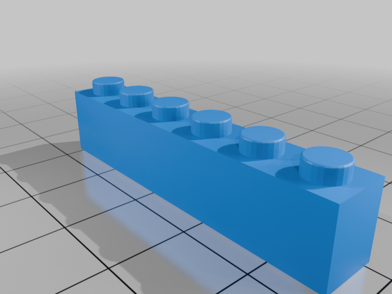 Lego compatible 1x6 brick