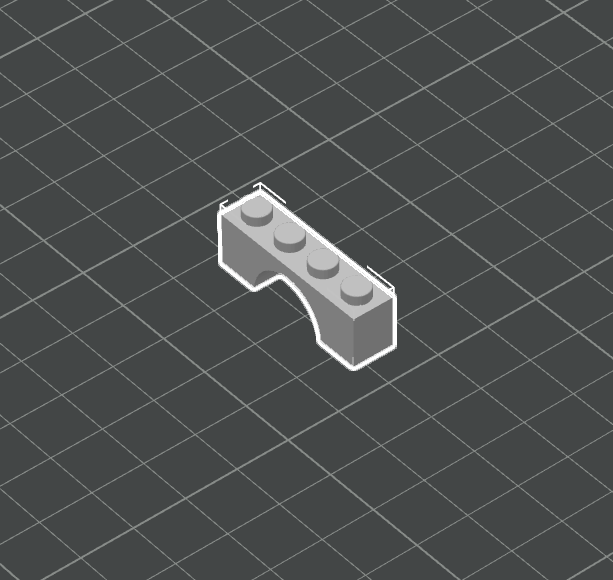 Lego compatible 1x4 bridge brick