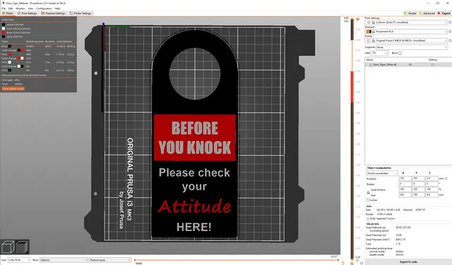 Attitude Door Sign