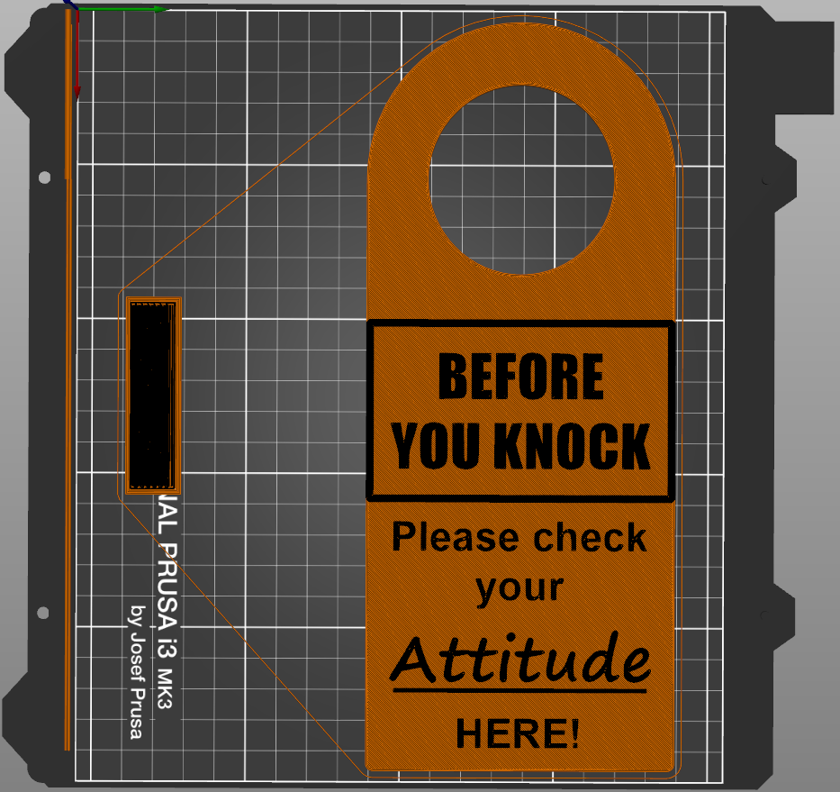 Attitude Door Sign (Two Colour)