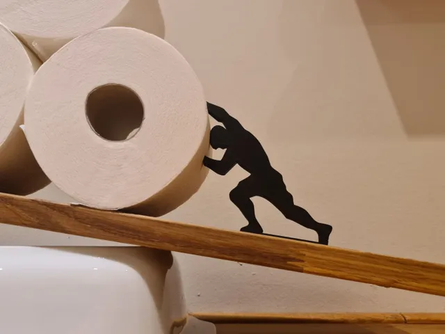 Sisyphus toilet paper roll