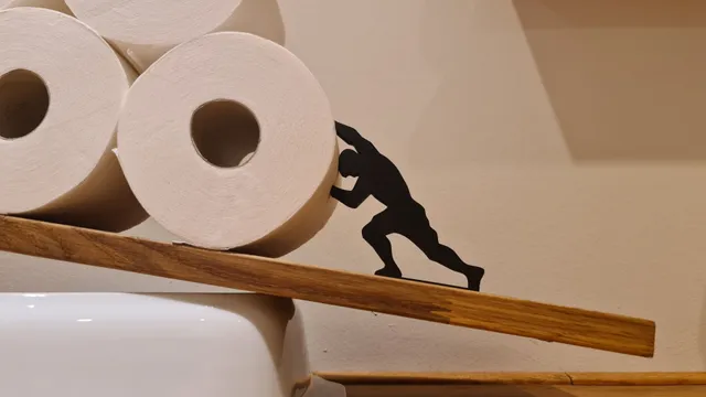 Sisyphus toilet paper roll