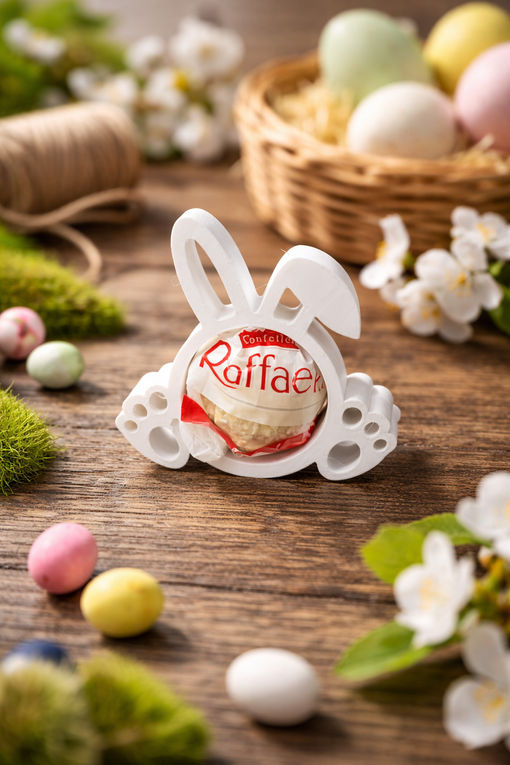 Cute Bunny Candy Holder 3D Print Home Decor