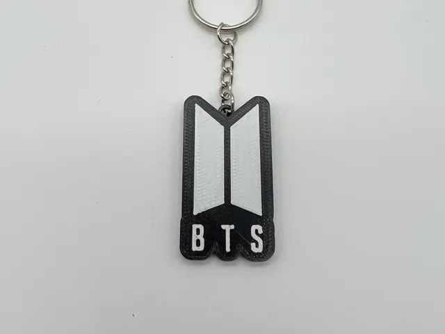 BTS K Pop Logo and Keychains