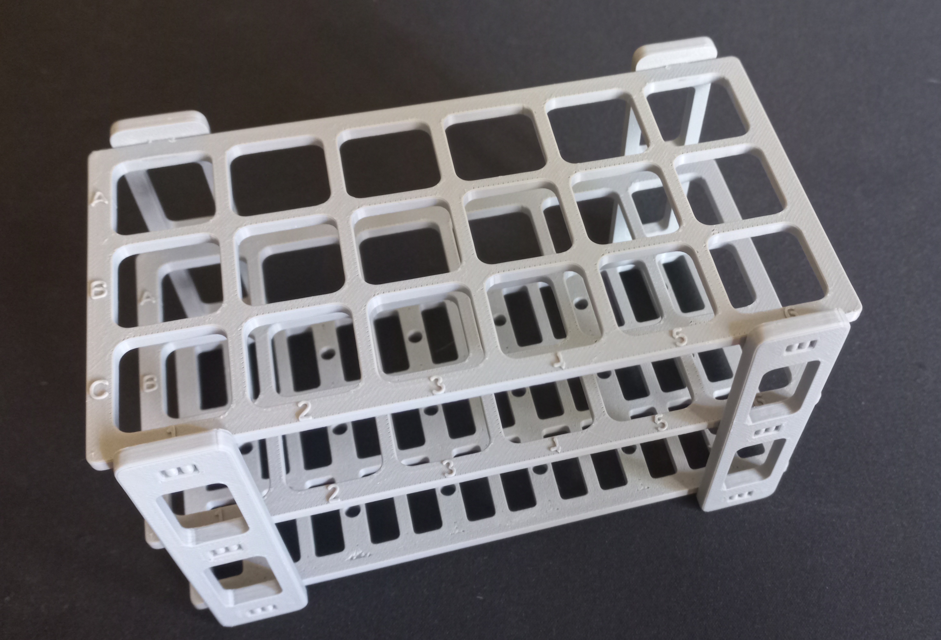 3x6 Test tube rack for up to 20mm diameter
