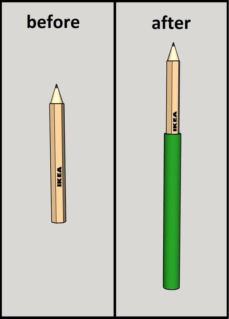 pencil extender 3D model by Modellaner