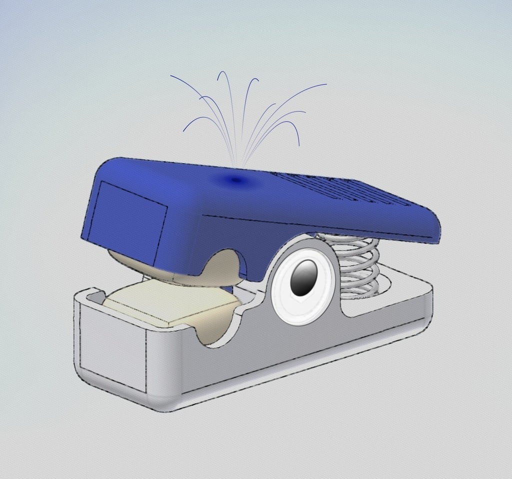 Little Whale - Filament-Cleanerclamp 3D model by Modellaner