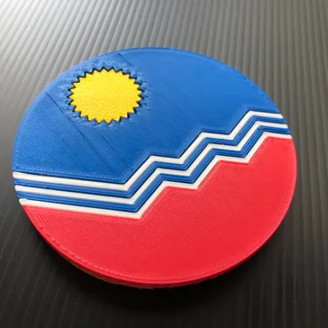 Sioux Falls, South Dakota - Flag Beer Coaster