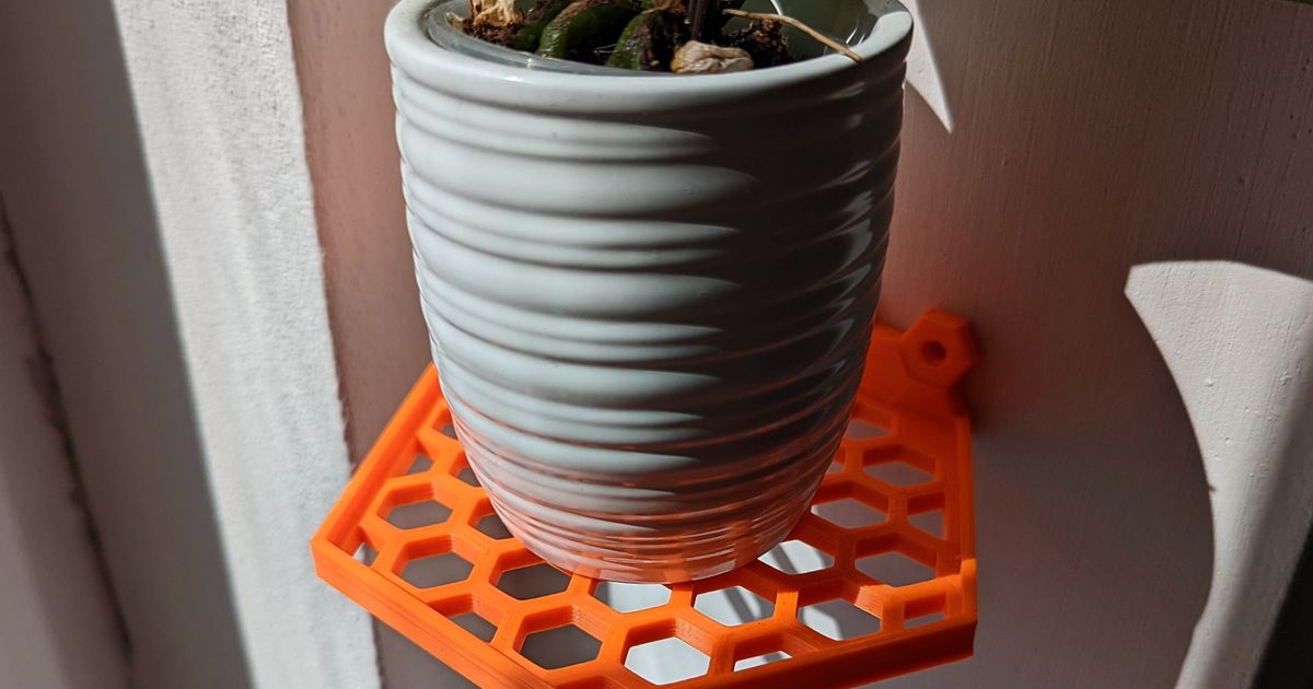 Hexagon (Planter) Shelf! by XYZ Space Download free STL model