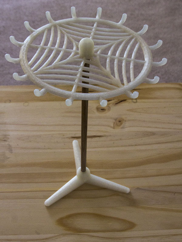 Necklace Stand with spider web at top