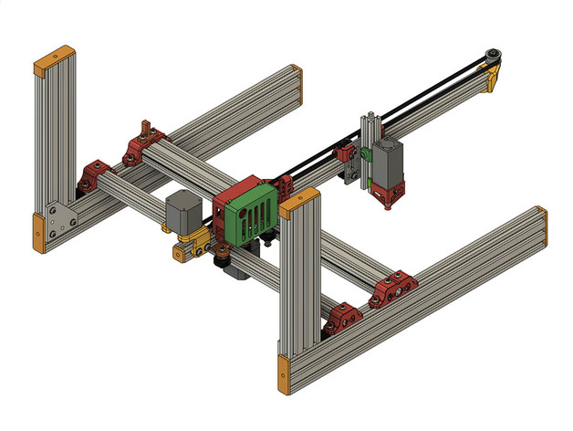 Horizontal or Vertical Cantilever Diode Laser Engraver